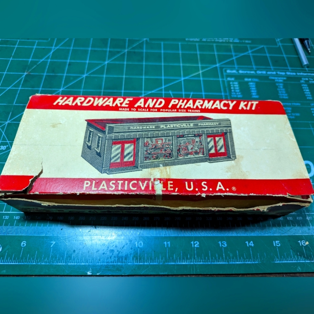 Vintage Bachman Plasticville USA Hardware & Pharmacy Kit